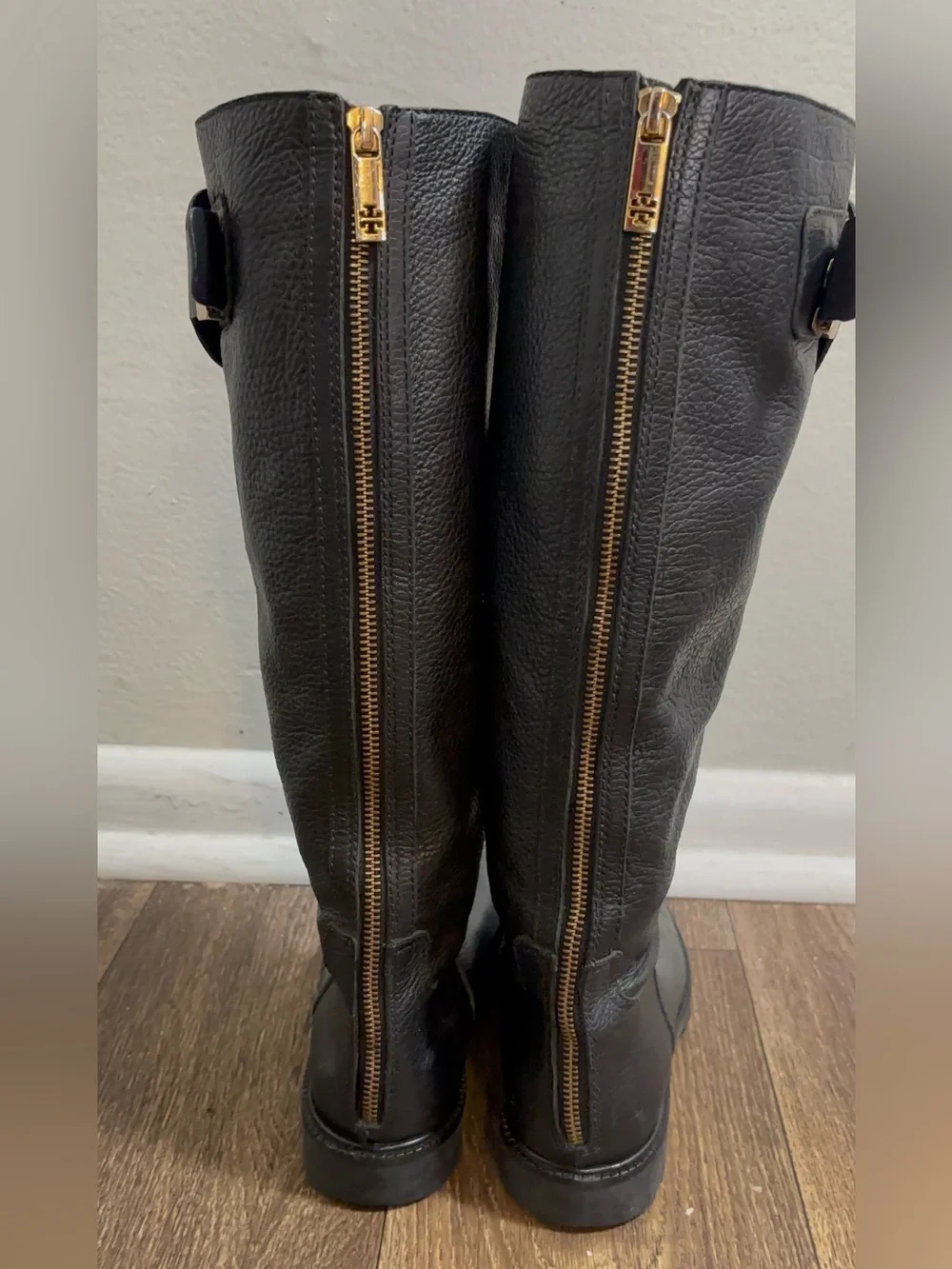 Tory Burch Leather Knee-High Combat Boots